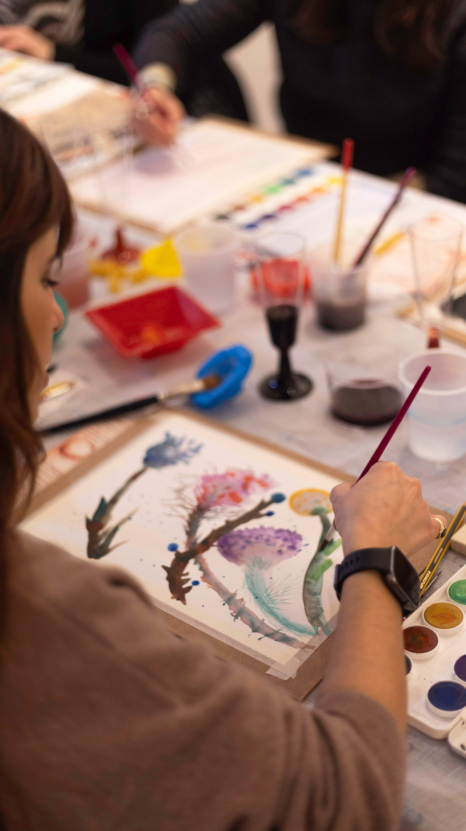 Pintando con vino