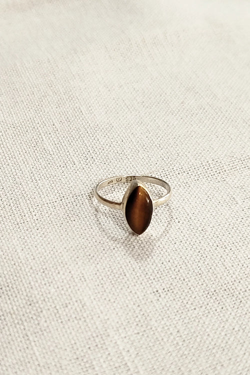 Anillo plata Ojo de tigre gota