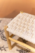 Banco de madera y textil