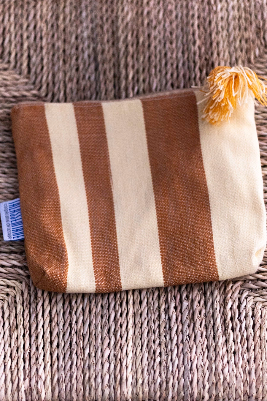 Bolsa neceser tejido rayas