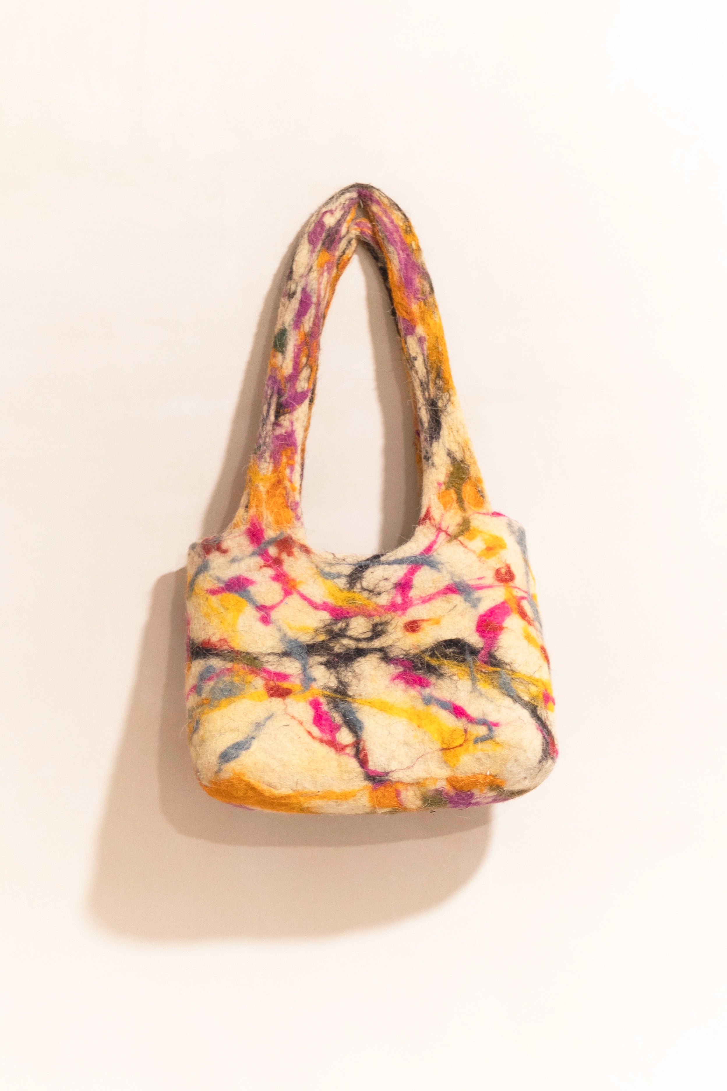 Bolso de lana multicolor