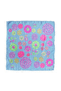 Pañuelo de seda azul