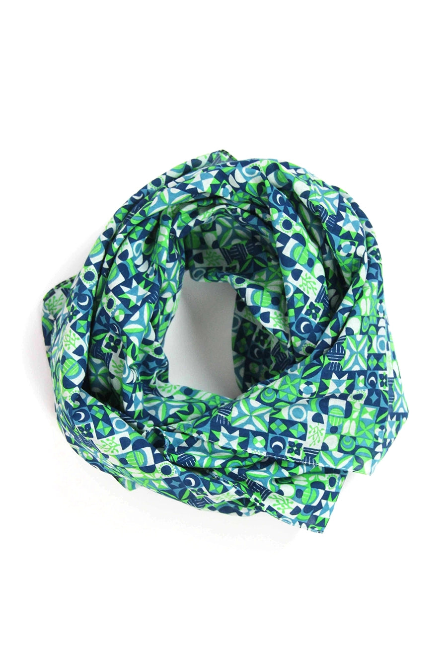 Pañuelo de algodón azul verde