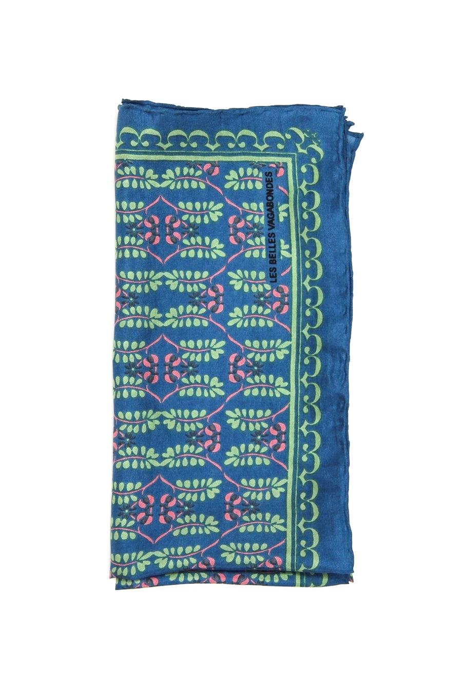 Pañuelo de seda azul