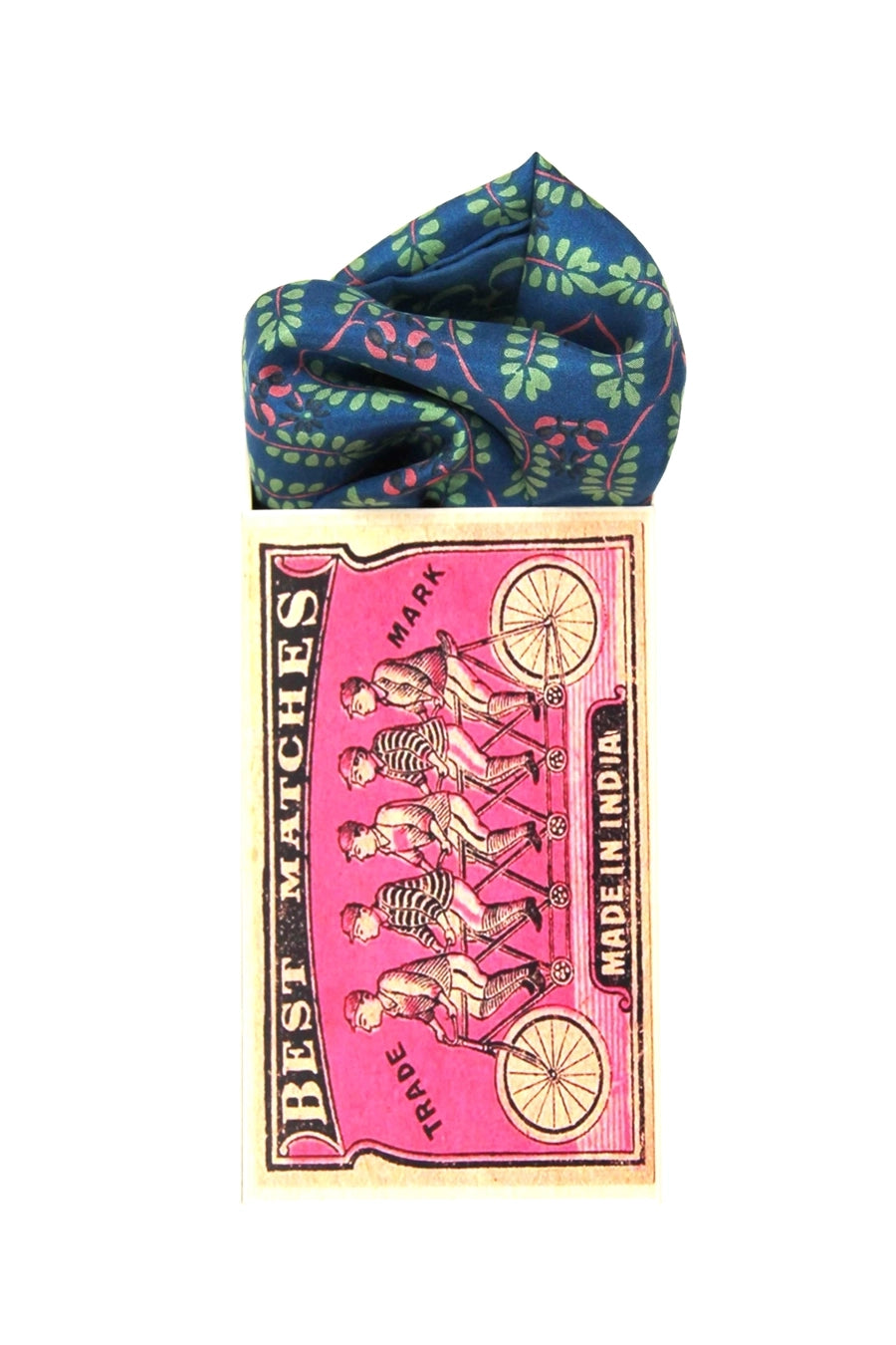 Pañuelo de seda azul