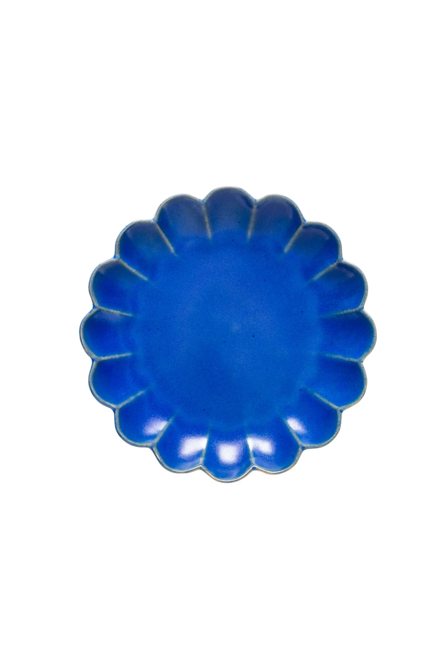 Plato flor azul