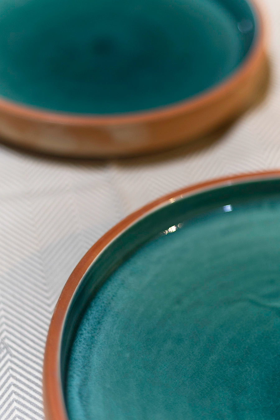 Plato verde de terracota