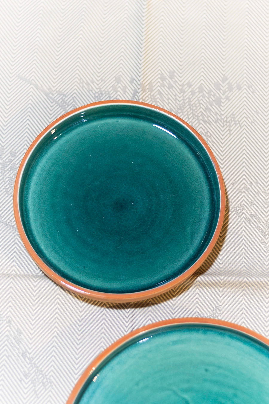 Plato verde de terracota