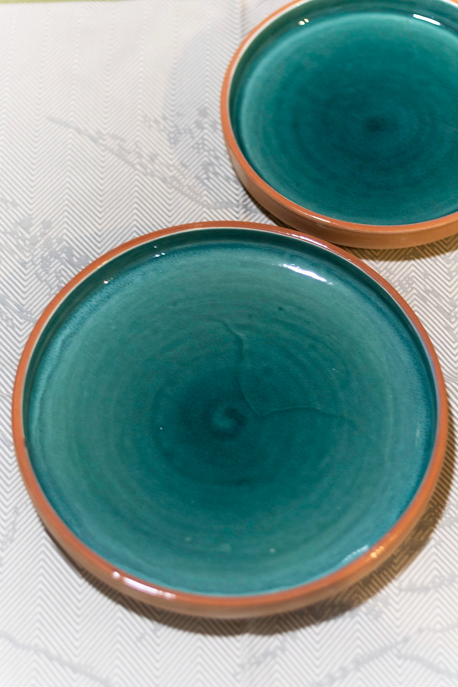 Plato verde de terracota