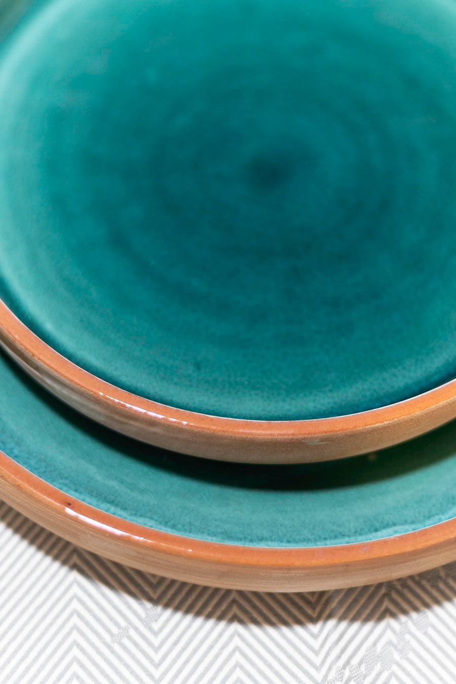Plato verde de terracota