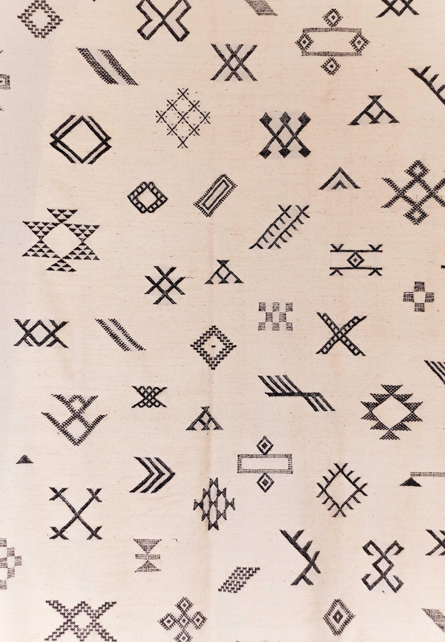 Kilim Tapiz Blanco y Negro