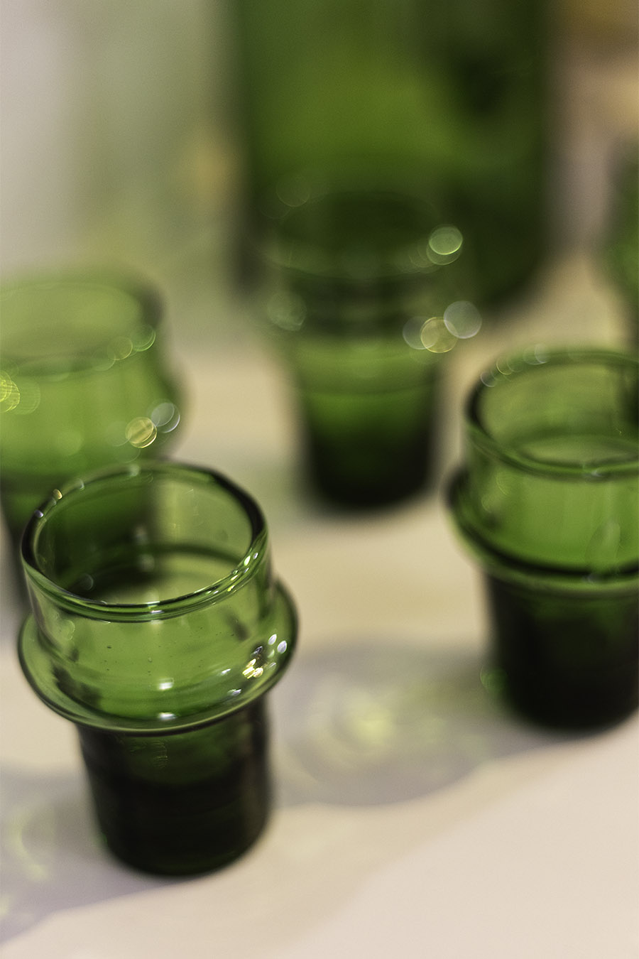 Vaso expreso de vidrio verde