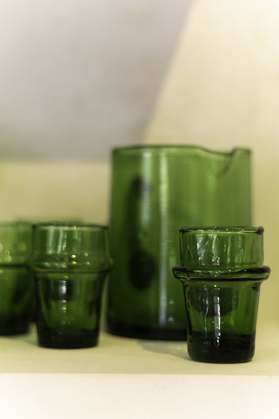 Vaso expreso de vidrio verde