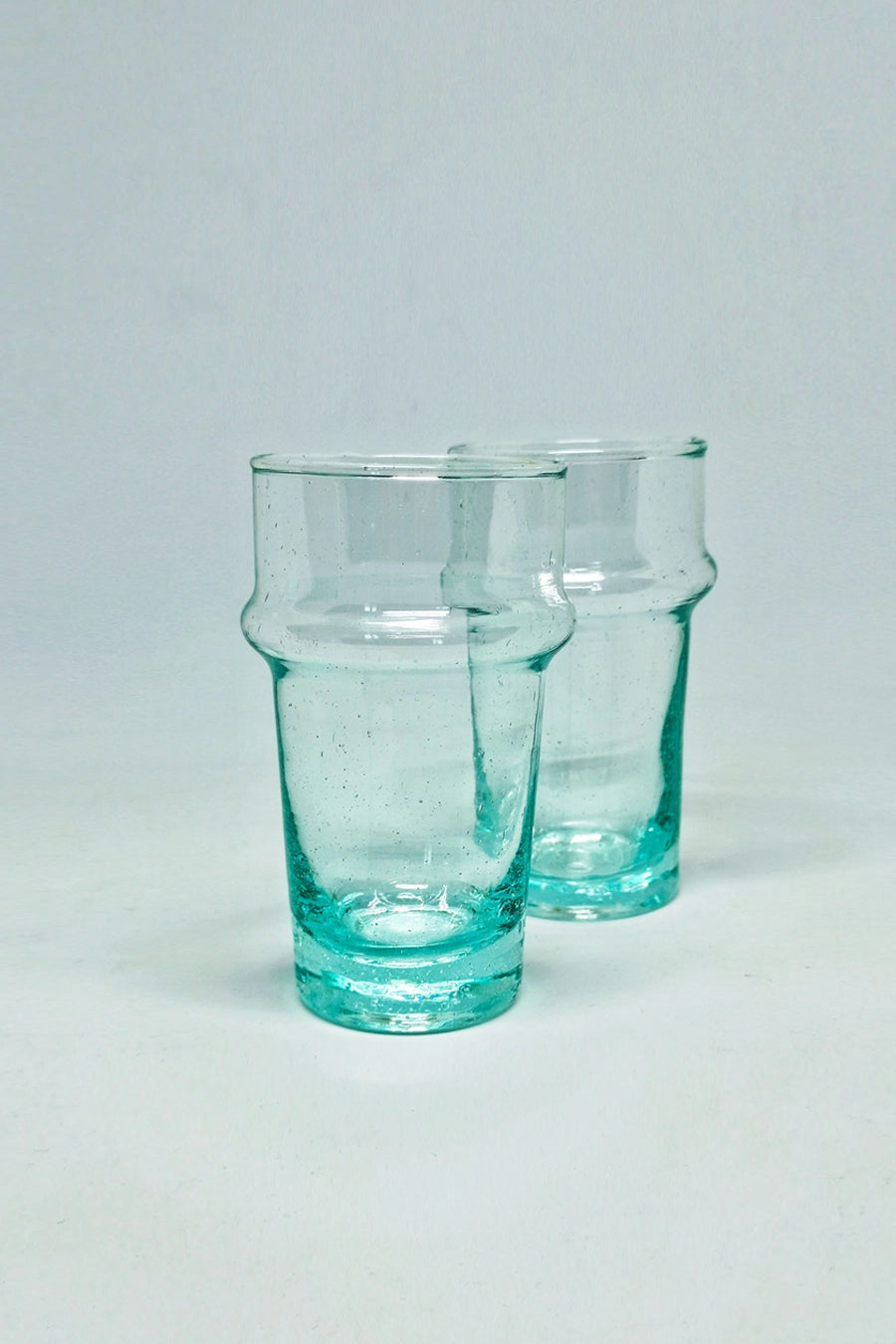 Vaso de vidrio transparente